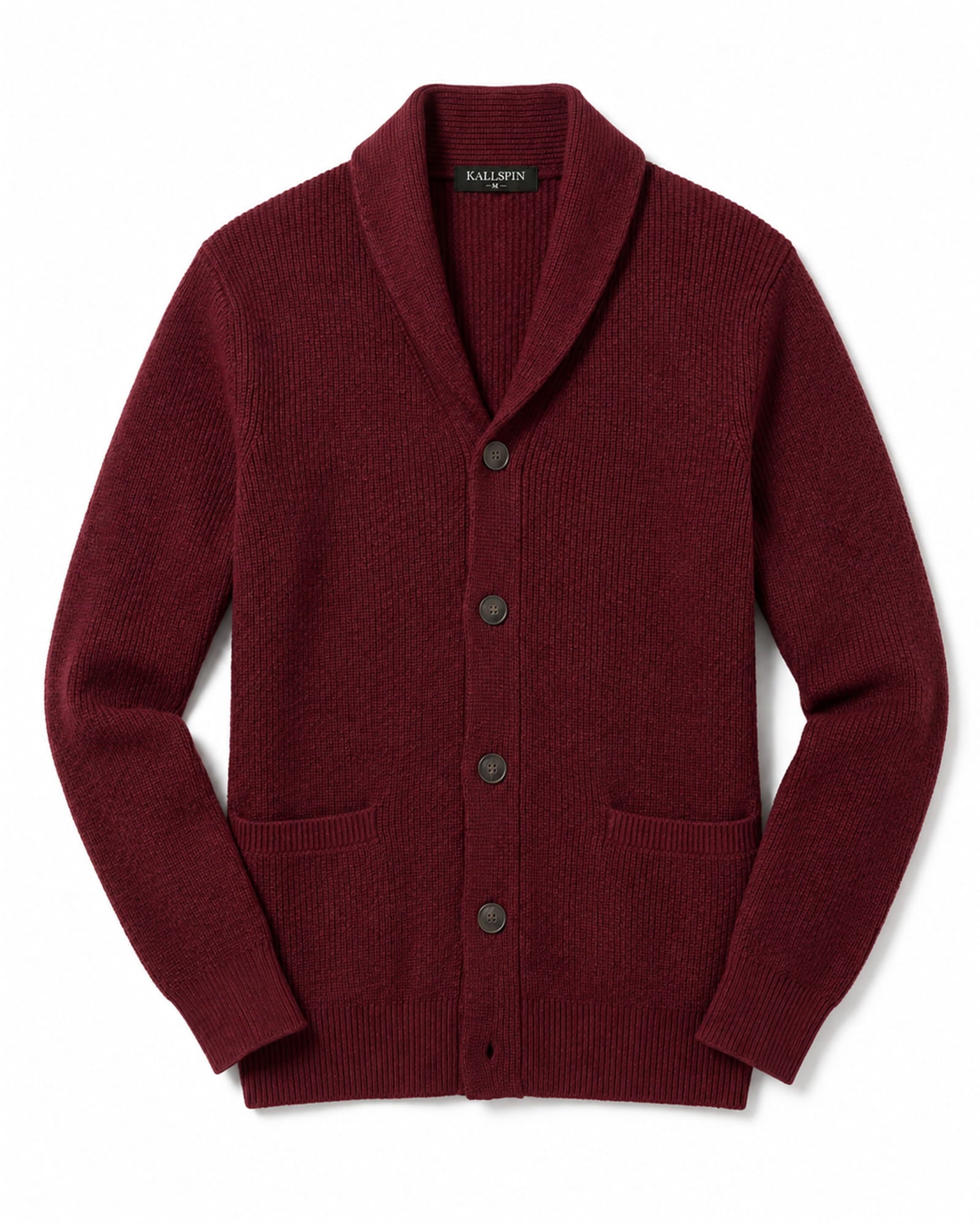 Men's Wool Blend Shawl-Collar Cardigan | KALLSPIN