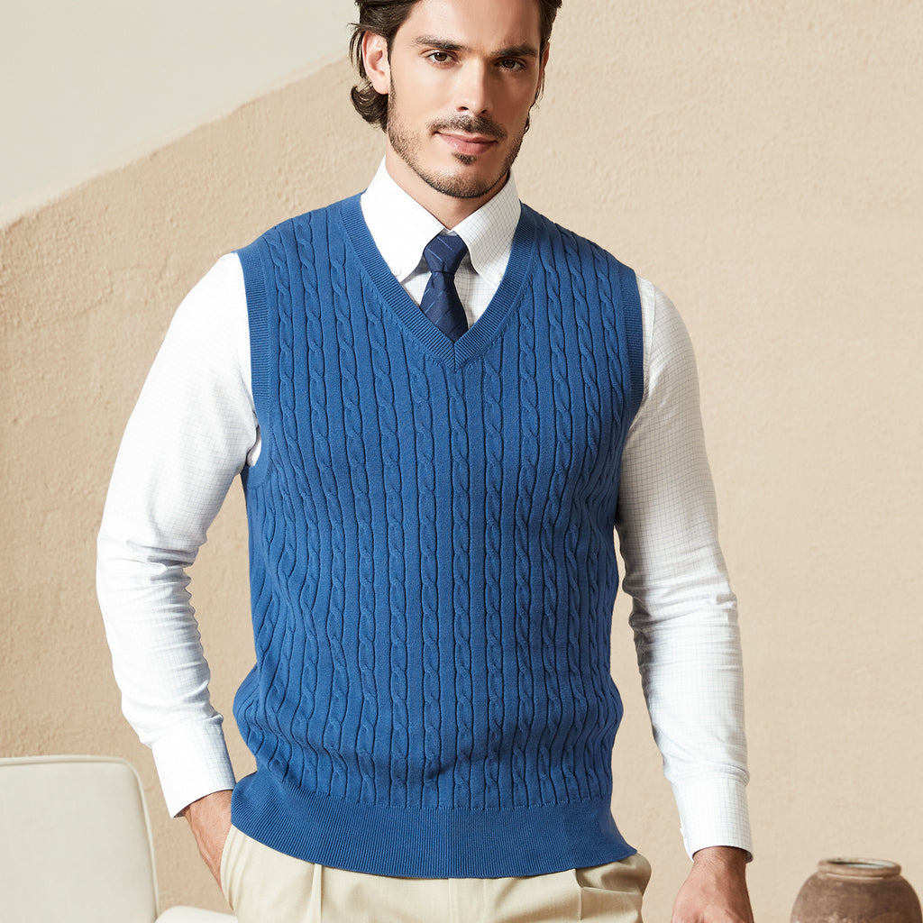 Mens Sweater Kallspin Men's Wool Blend Knitted Jumpers Relaxed Fit