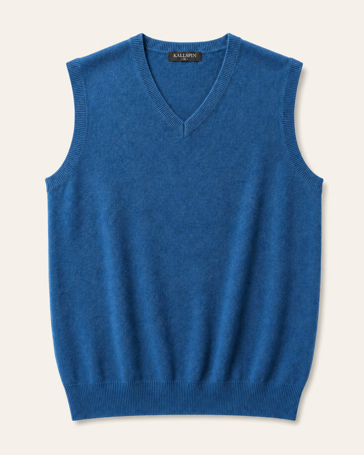 Cotton V-Neck Sweater Vest