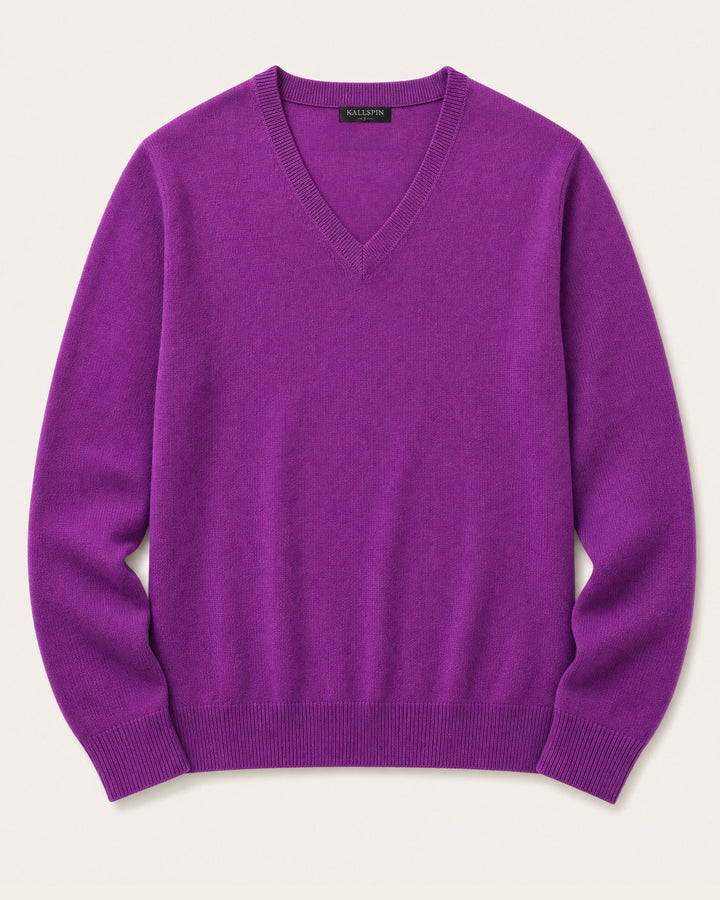 Cotton V-Neck Pullover