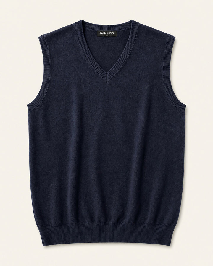 Wool Blend V-Neck Sweater Vest