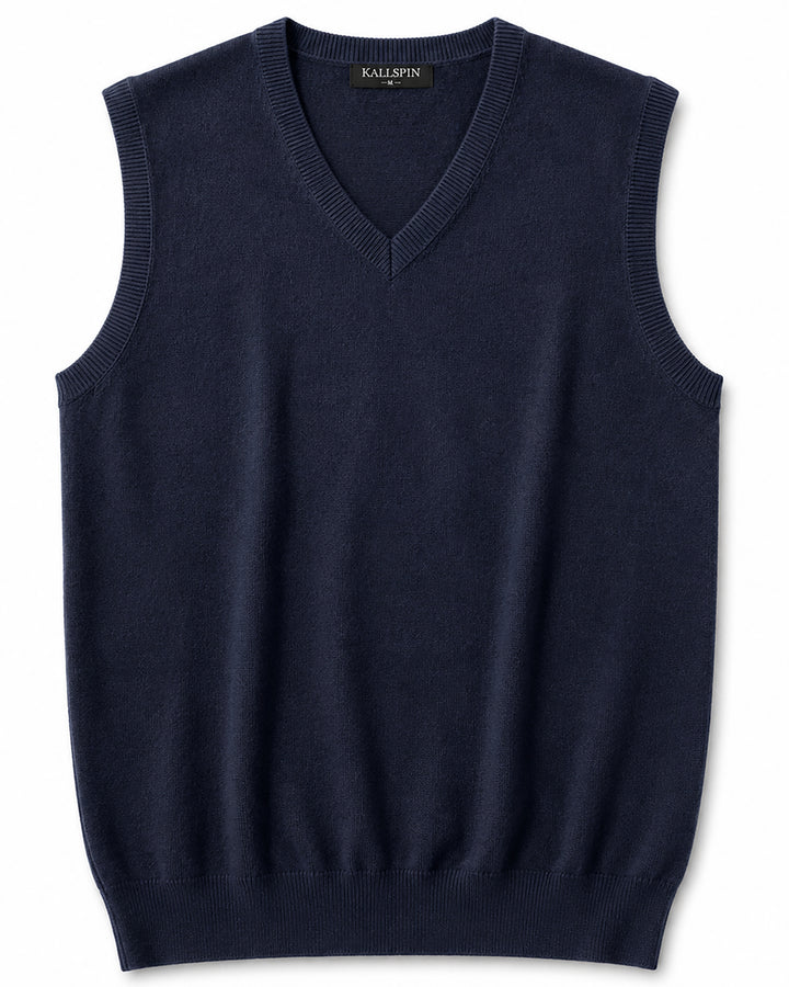 Wool Blend V-Neck Sweater Vest