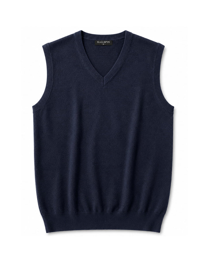 Wool Blend V-Neck Sweater Vest