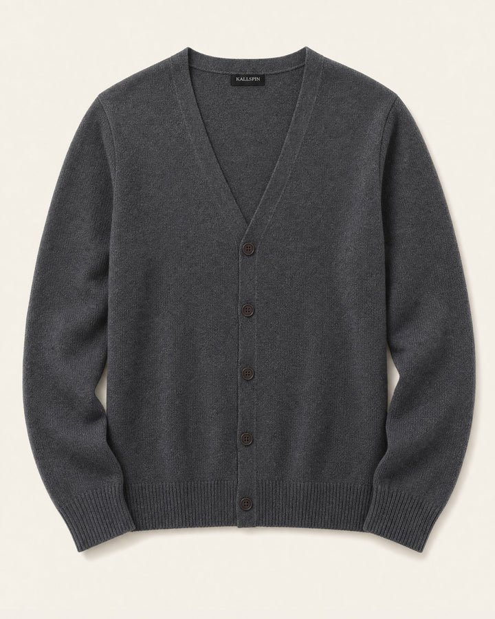 Wool Blend V-Neck Cardigan
