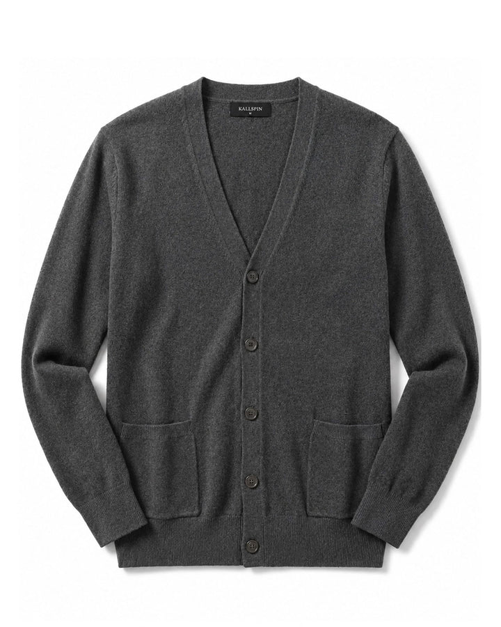 Wool Blend V-Neck Cardigan