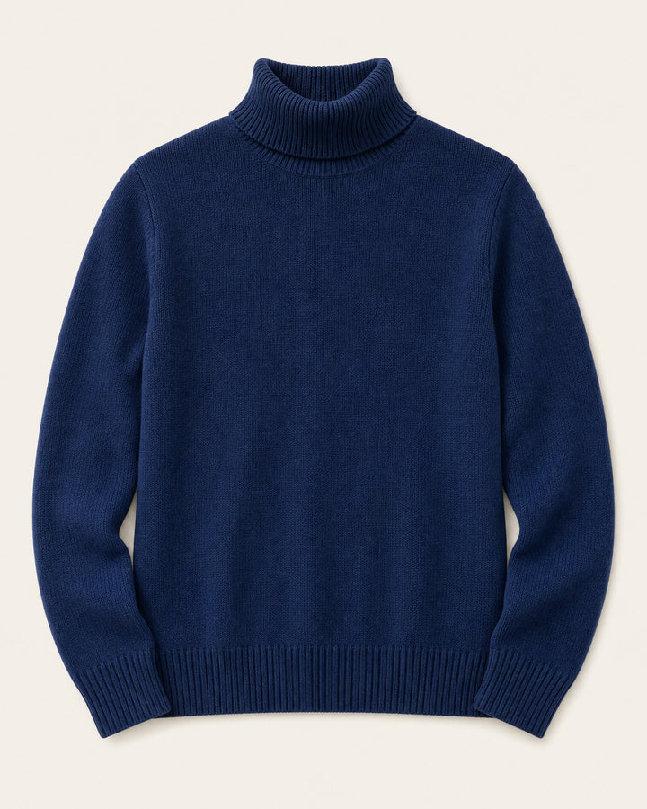Wool Blend Turtleneck Pullover