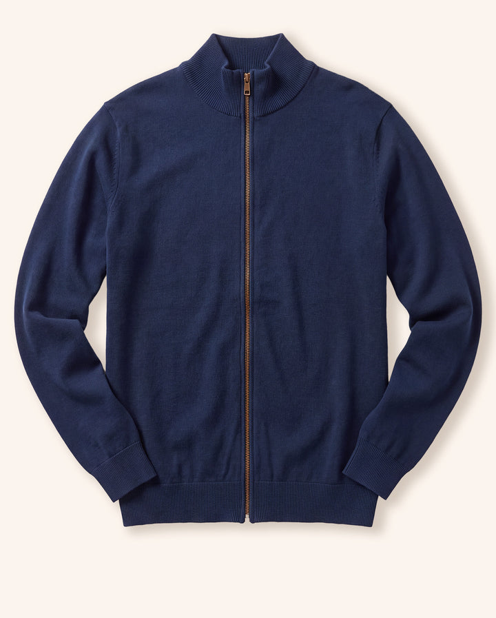 Cotton Full-Zip Cardigan