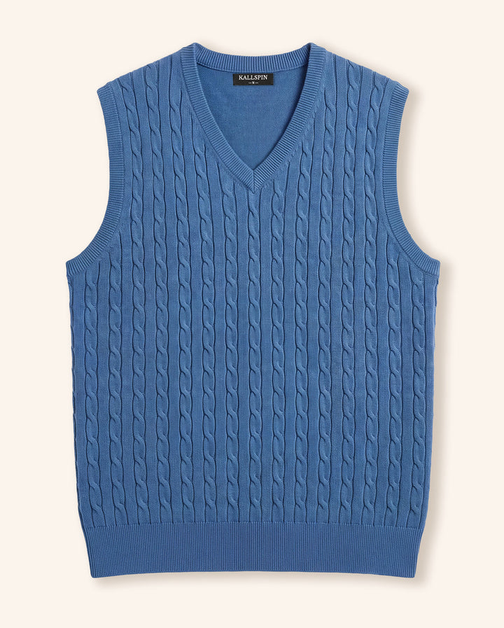 Cotton Cable-Knit Sweater Vest