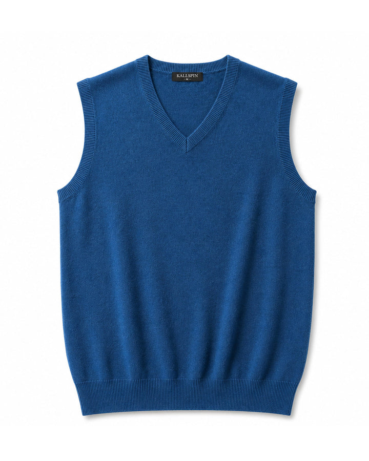 Cotton V-Neck Sweater Vest