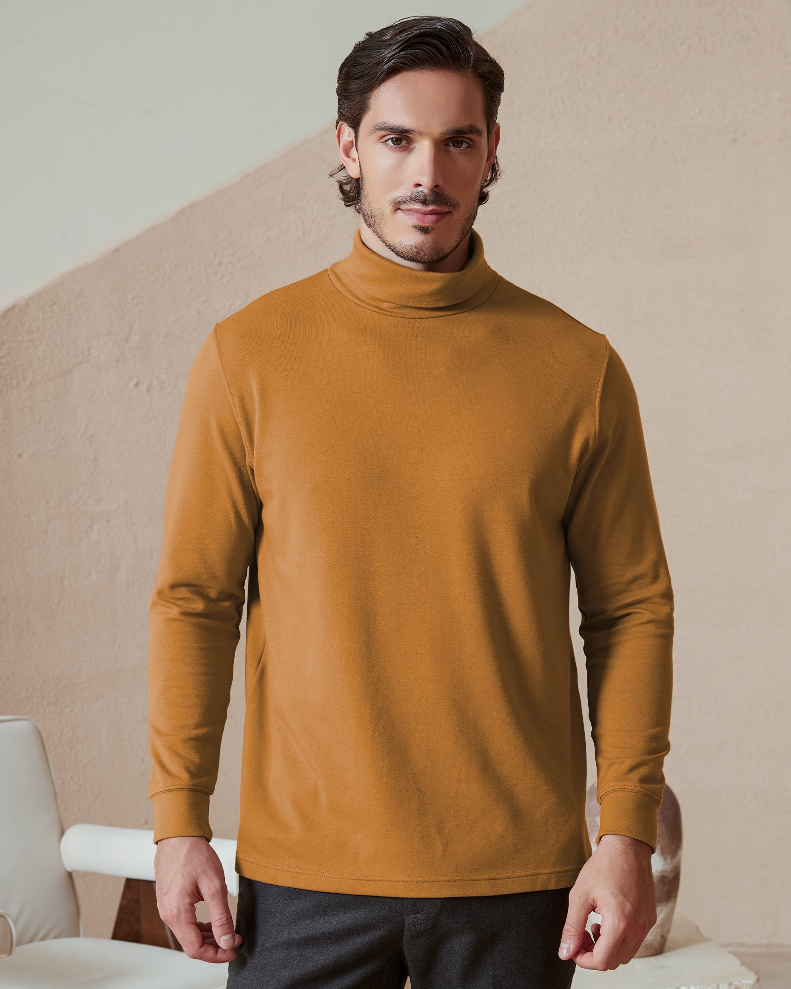 Kallspin Basics Turtleneck Sweatershirt - Premium Men's Clothing