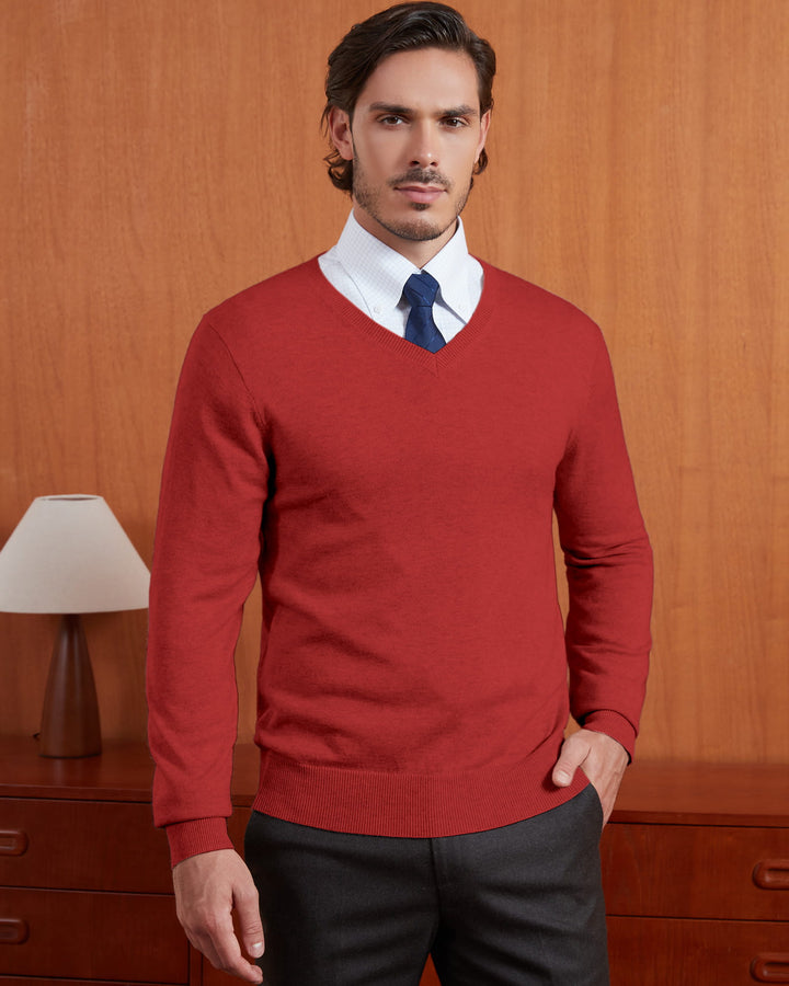 Wool Blend V-Neck Pullover