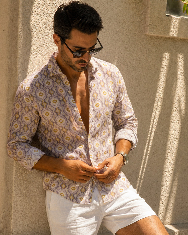 Linen Casual Pattern Shirt