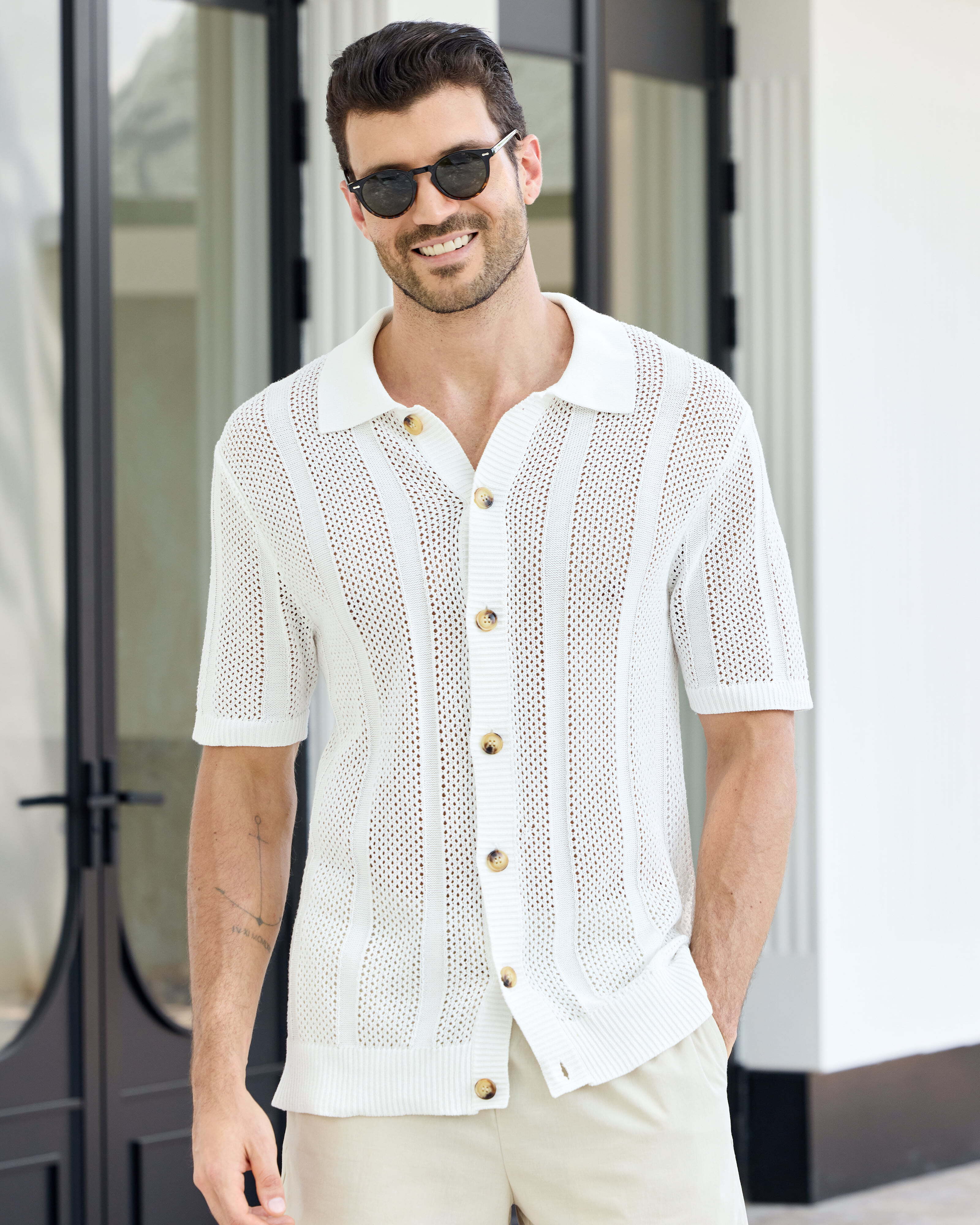Kallspin Cotton Button Down Shirt - Premium Men's Clothing