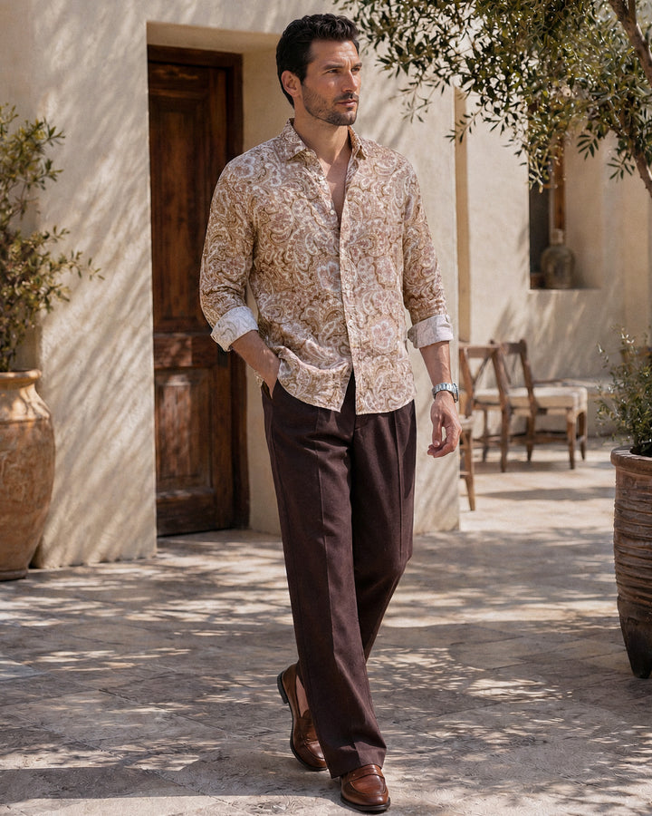 Linen Casual Pattern Shirt