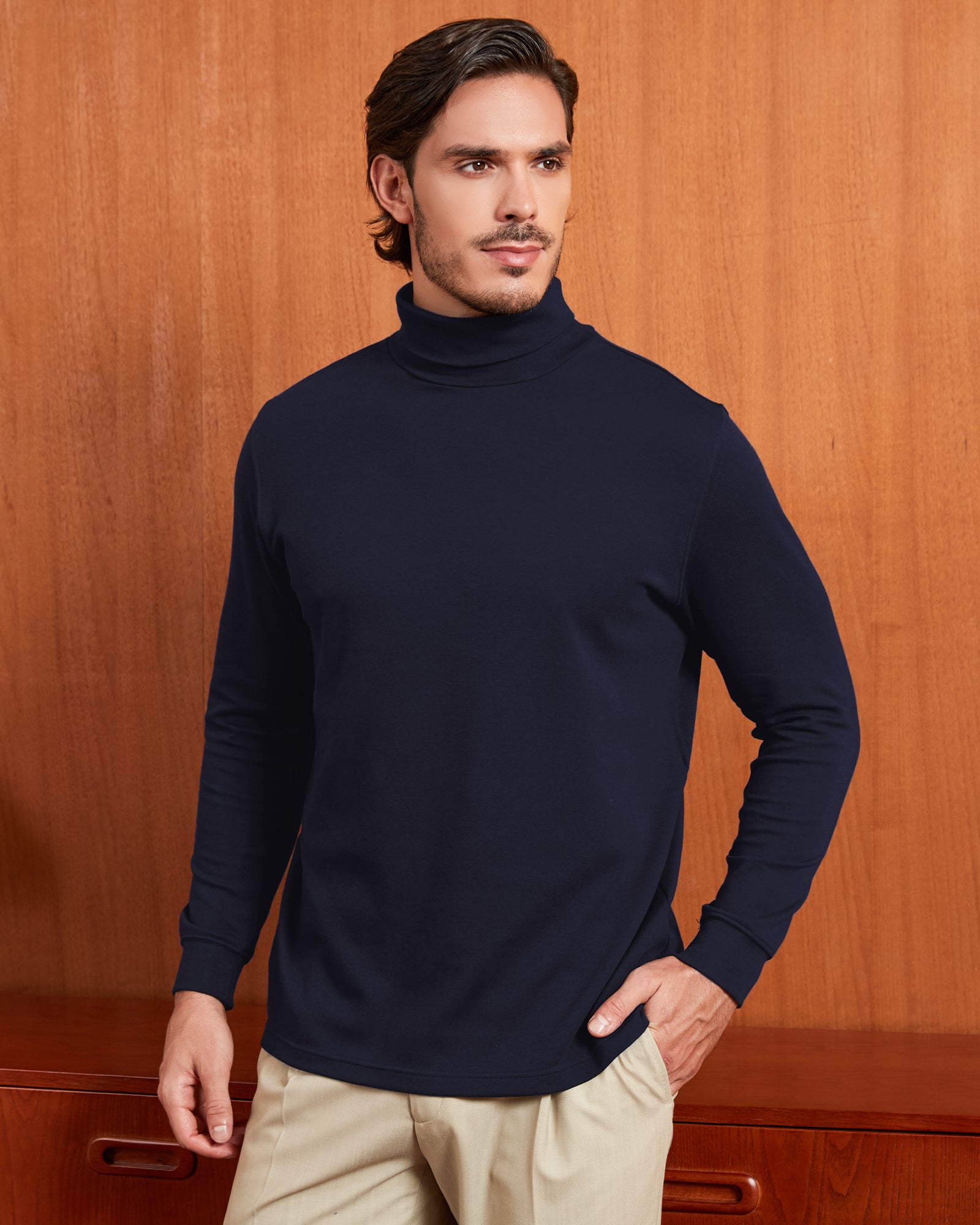 Kallspin Basics Turtleneck Sweatershirt - Premium Men's Clothing