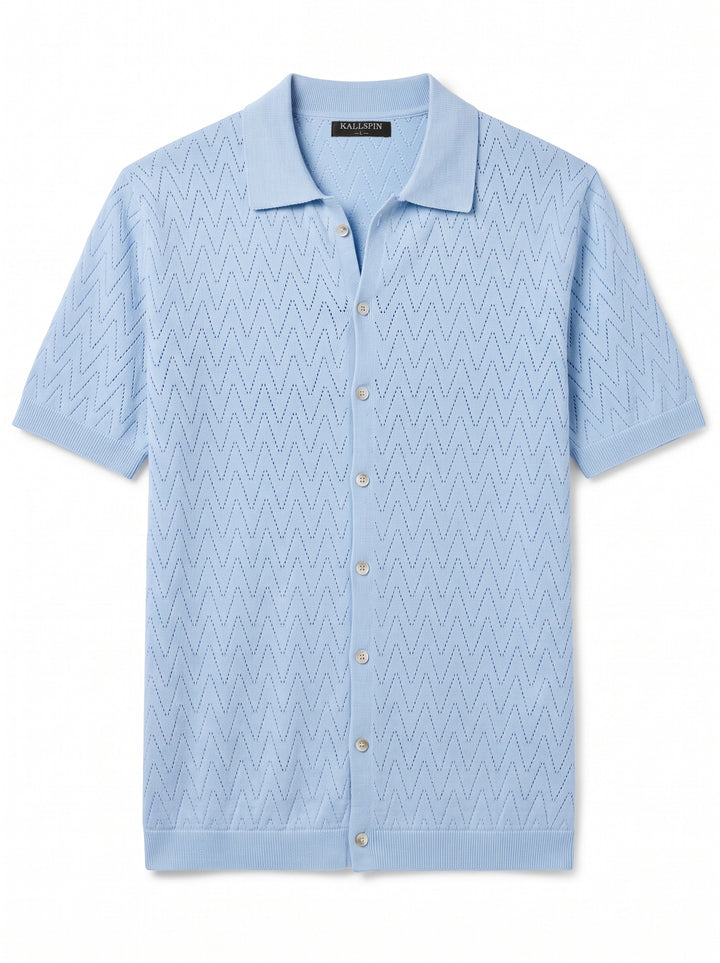 Textured Button-Down Shirt