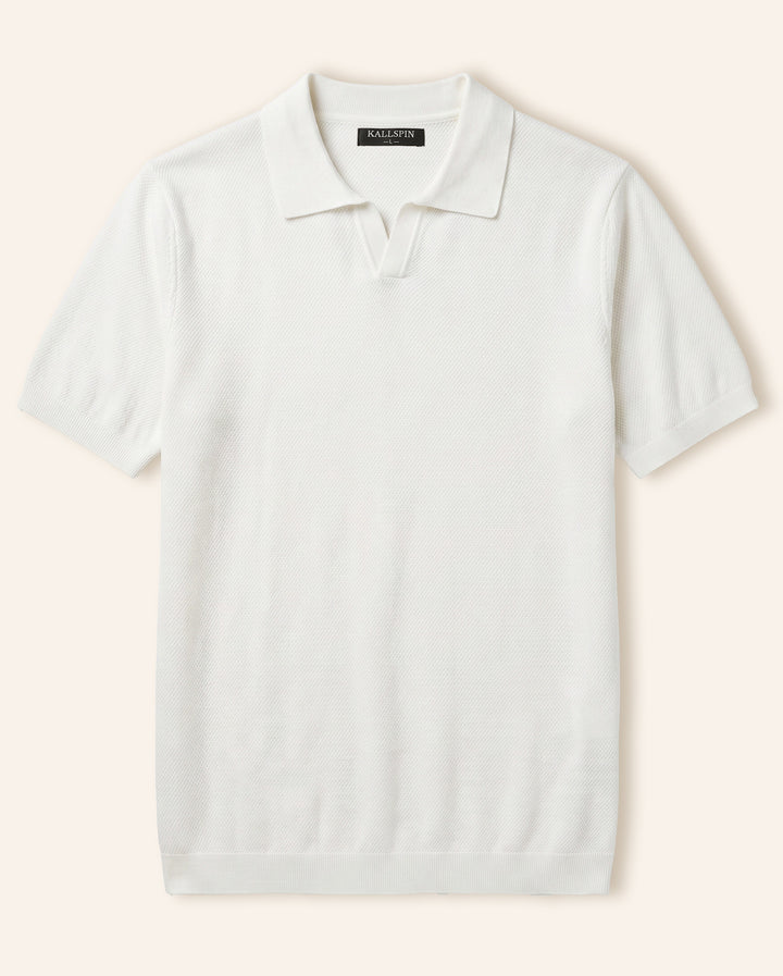 Textured Knit Polo