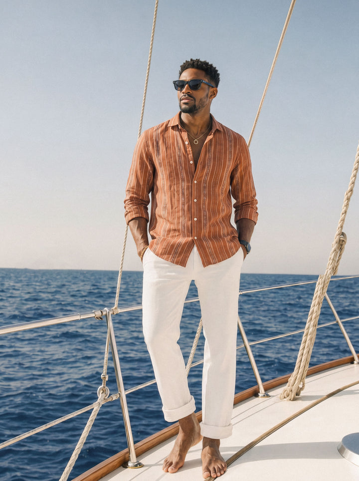 Linen Casual Pattern Shirt