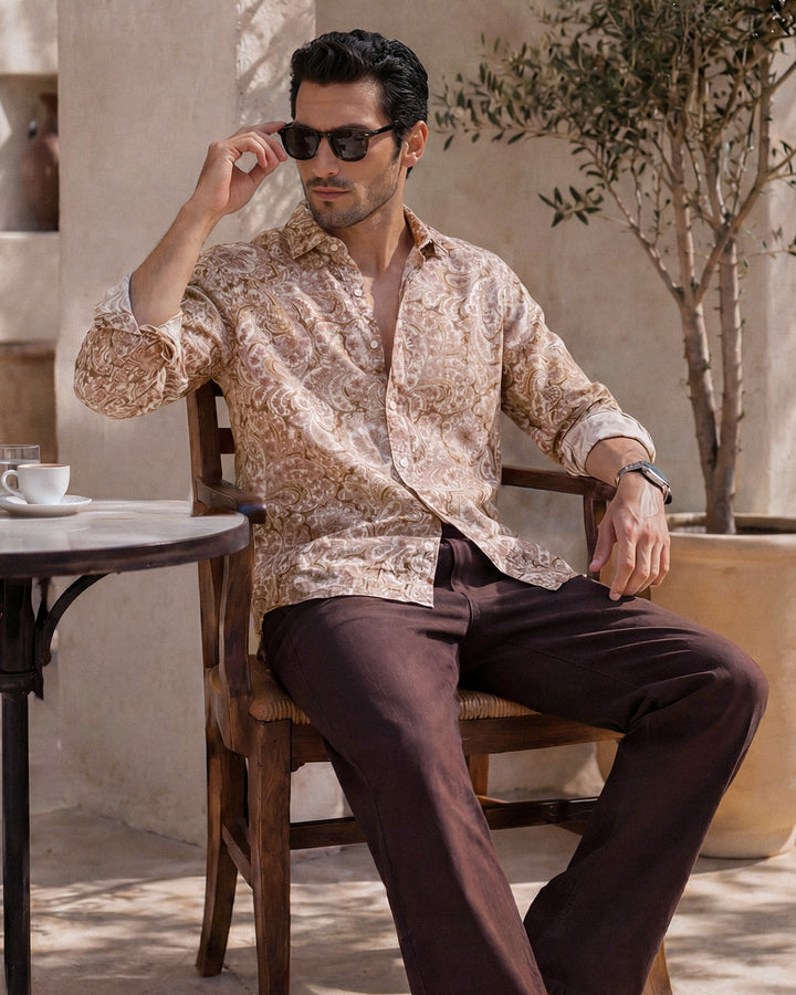 Linen Casual Pattern Shirt