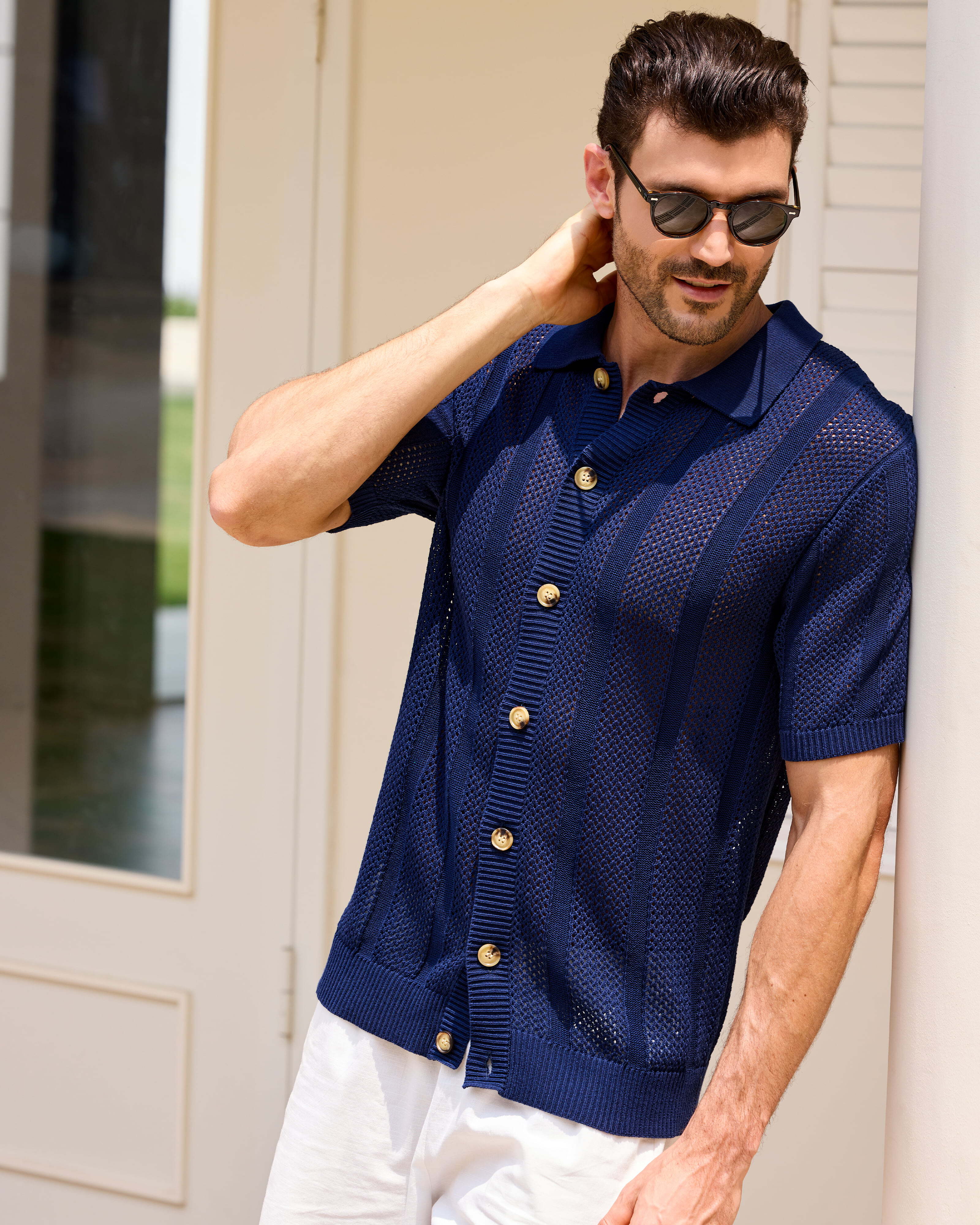 Kallspin Cotton Button Down Shirt - Premium Men's Clothing
