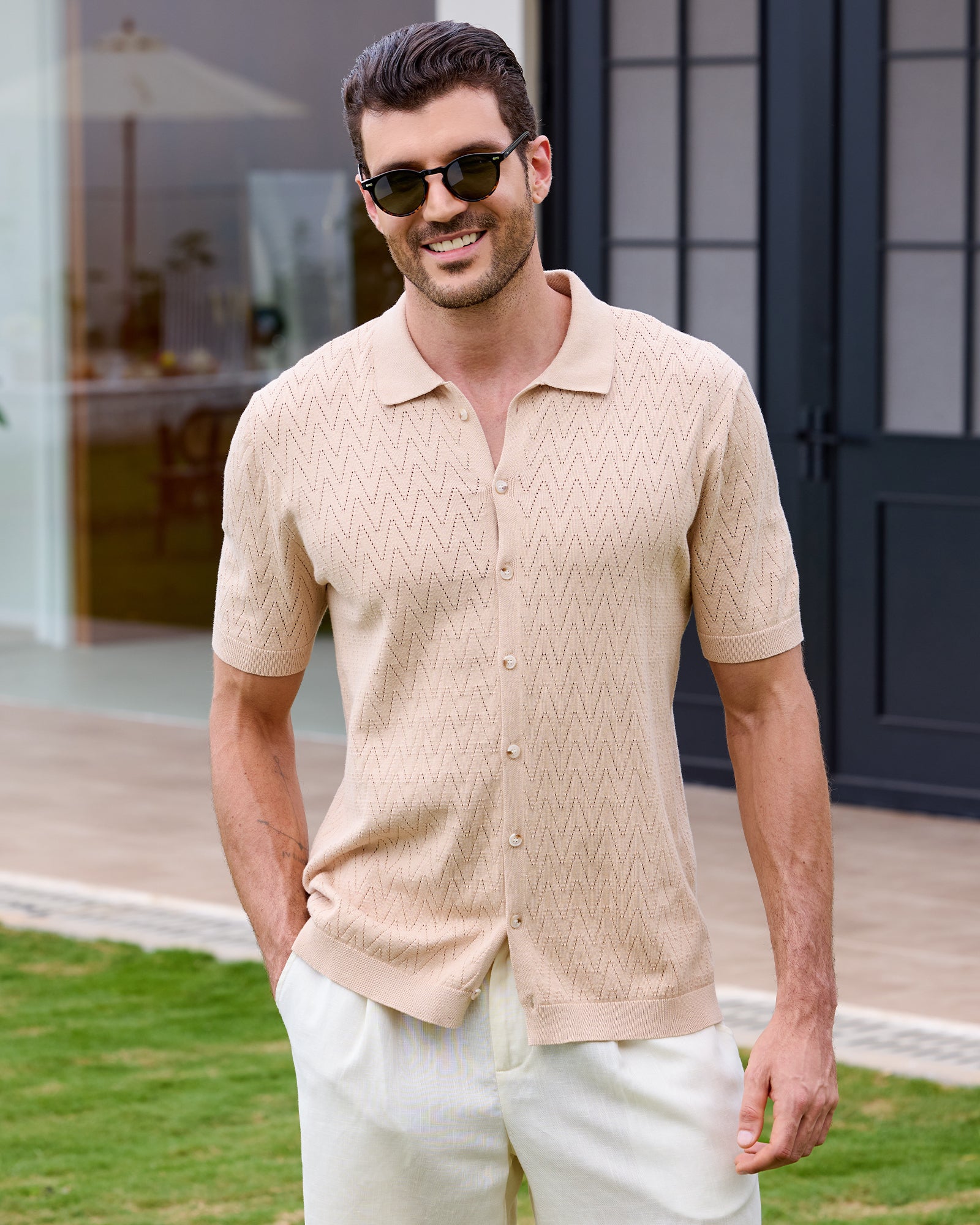 Kallspin Textured Button Down Shirts - Premium Men's Clothing
