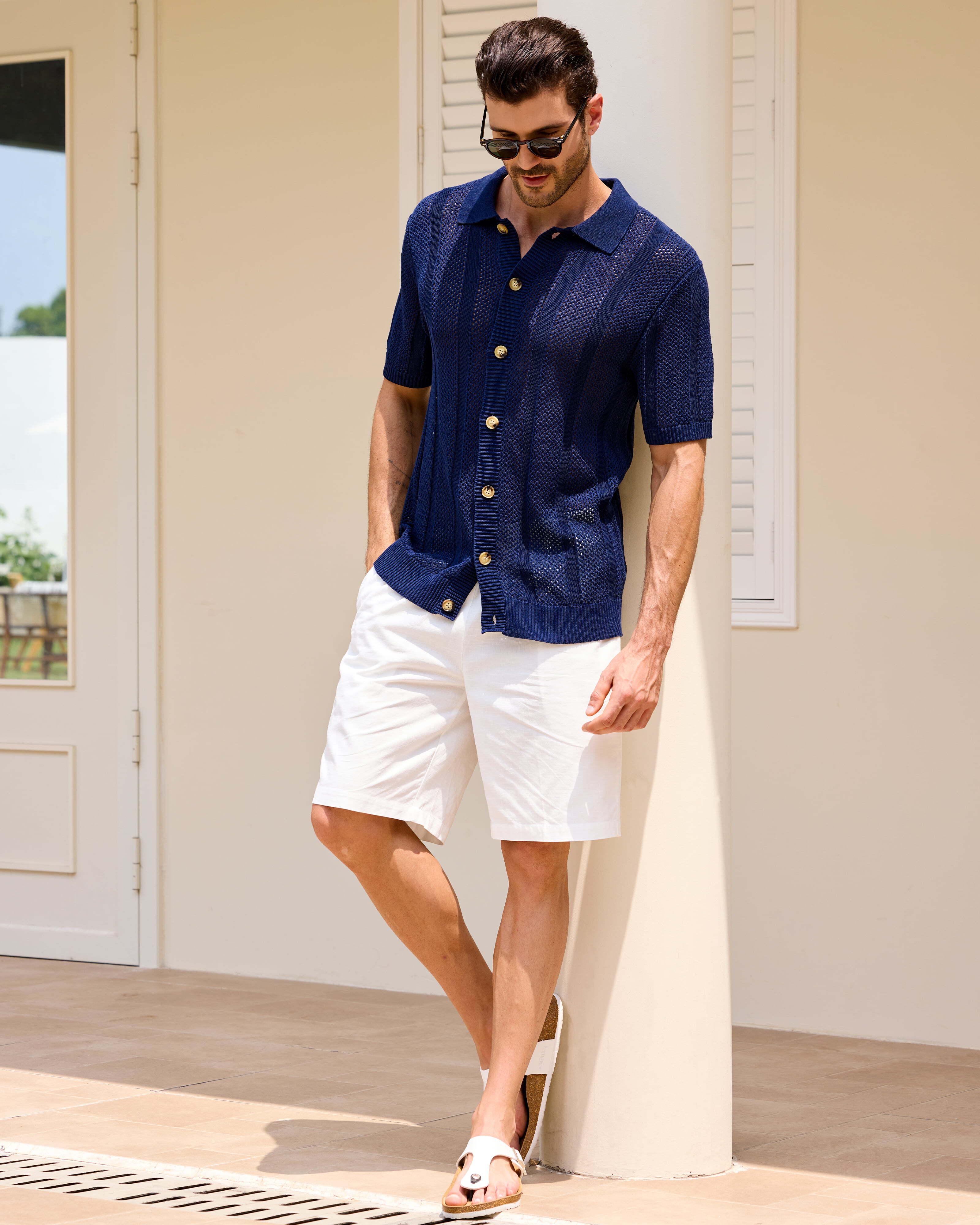 Kallspin Cotton Button Down Shirt - Premium Men's Clothing