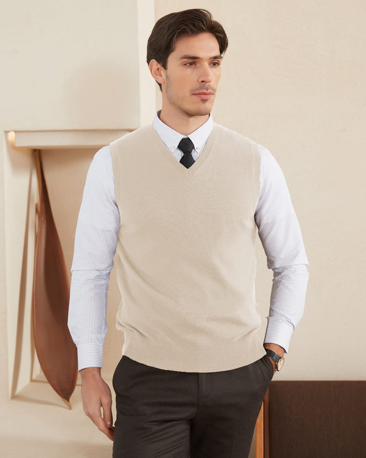 Wool Blend V-Neck Sweater Vest