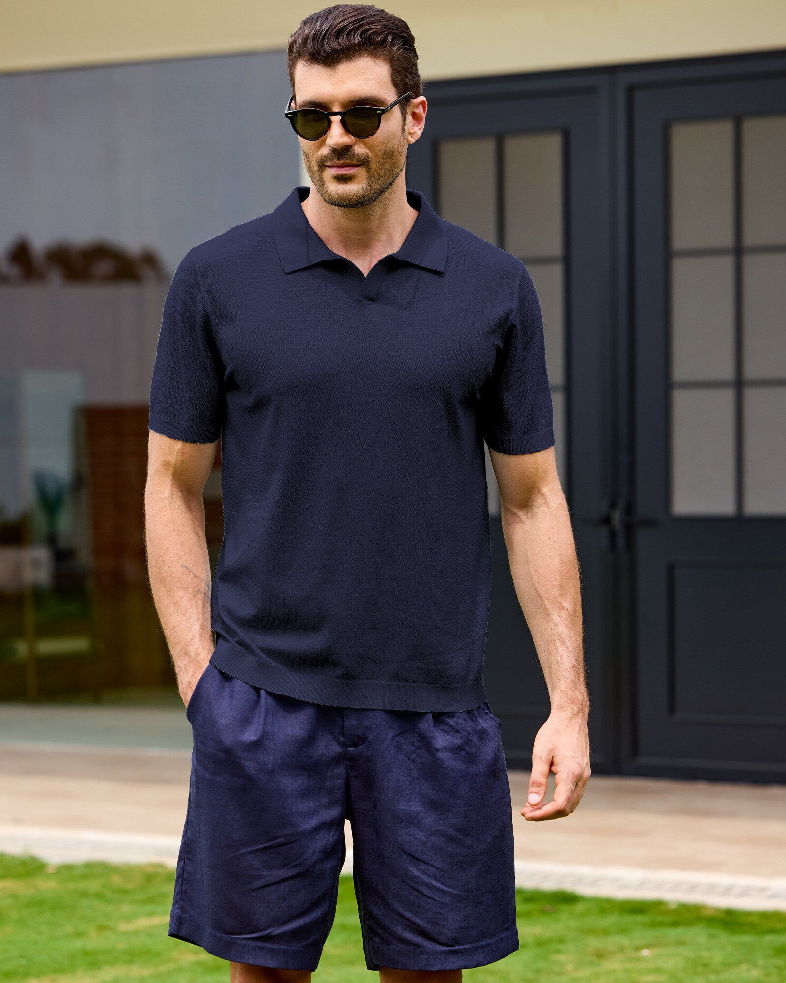 Kallspin Breathable Textured Polo - Premium Men's Clothing