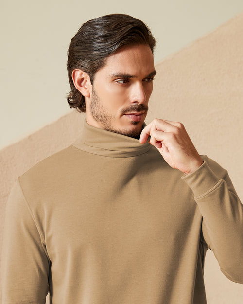 Kallspin Basics Turtleneck Sweatershirt - Premium Men's Clothing
