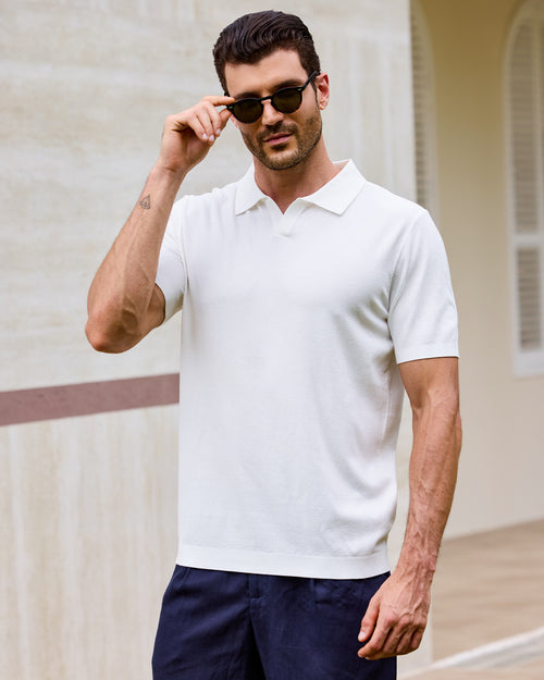 Kallspin Breathable Textured Polo - Premium Men's Clothing