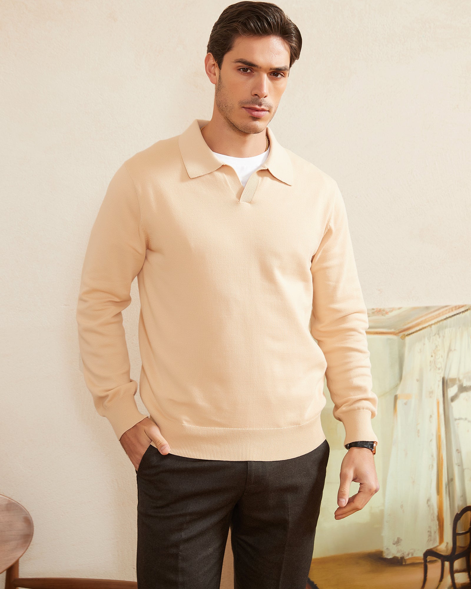 Kallspin Cotton Polo Pullover - Premium Men's Clothing