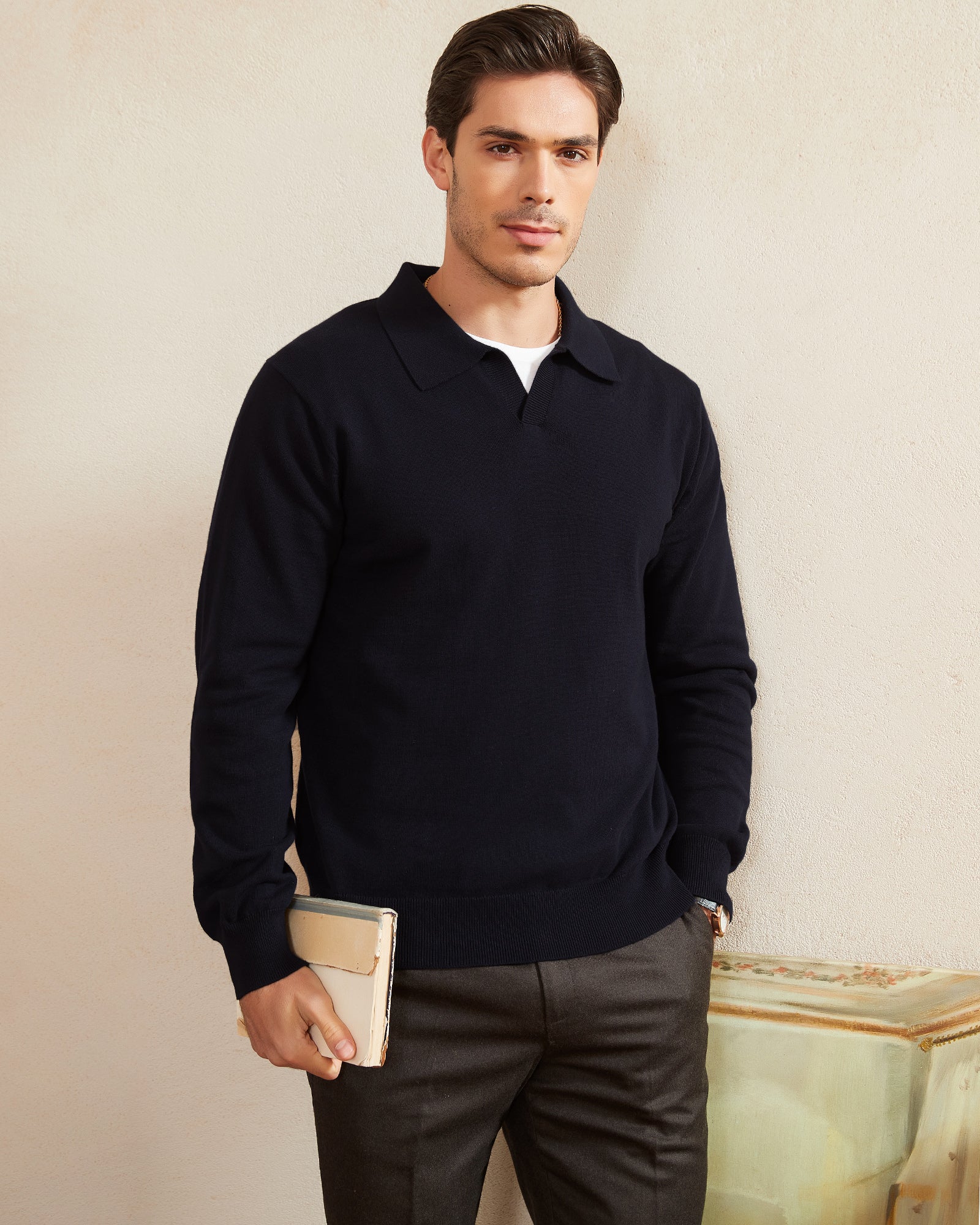Kallspin Cotton Polo Pullover - Premium Men's Clothing