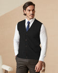 Kallspin Cotton Button Down Vest Cardigan - Premium Men's Clothing