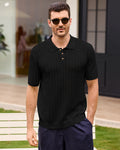 Kallspin Textured Cotton Polo - Premium Men's Clothing
