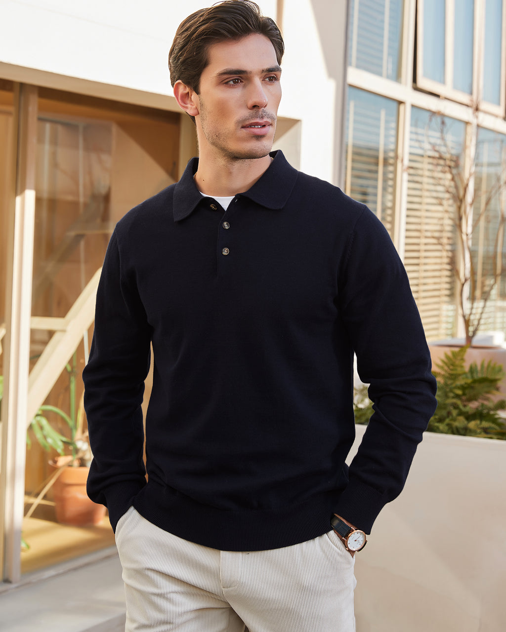 Kallspin Cotton Knitted Polo - Premium Men's Clothing