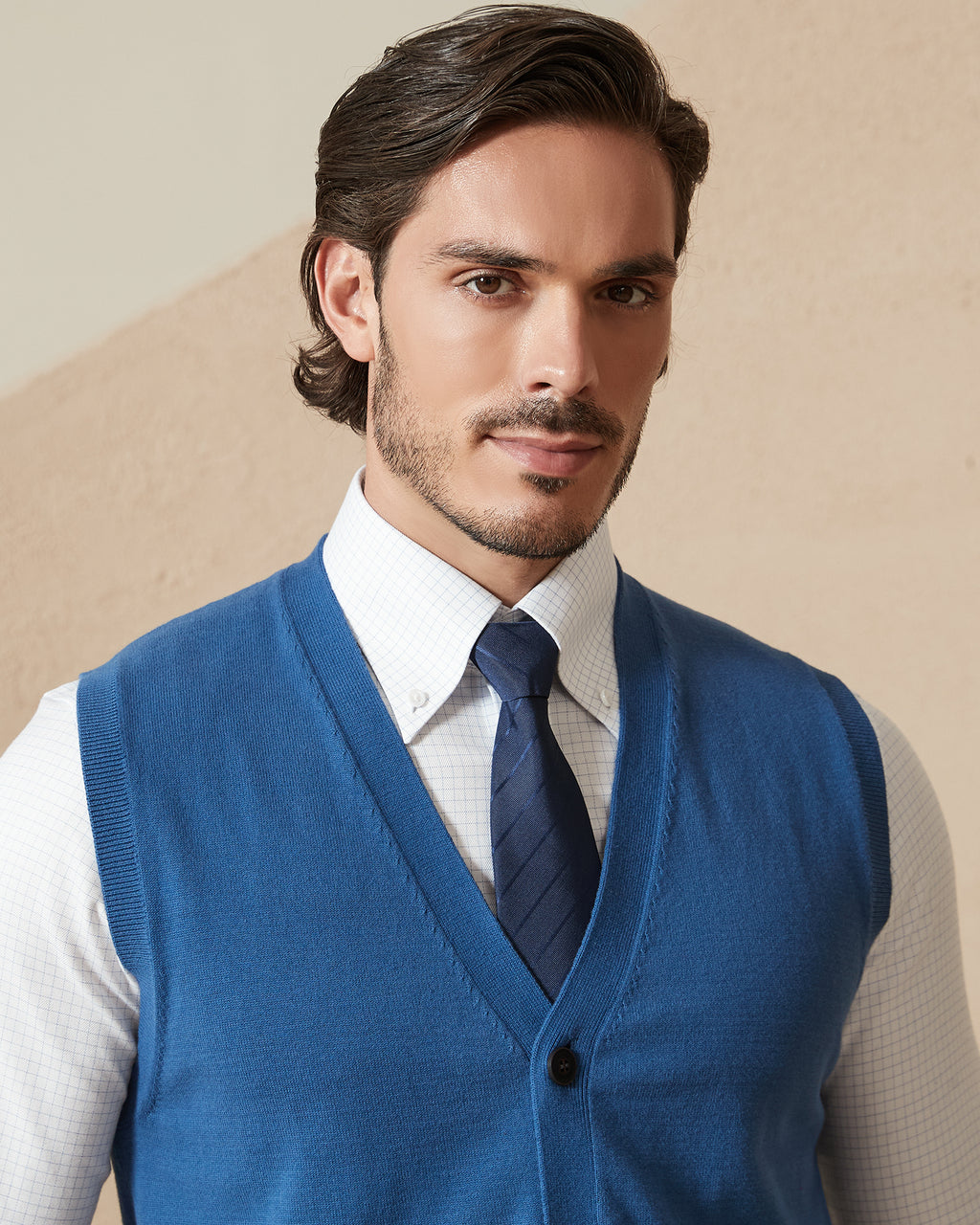 Kallspin Cotton Button Down Vest Cardigan - Premium Men's Clothing