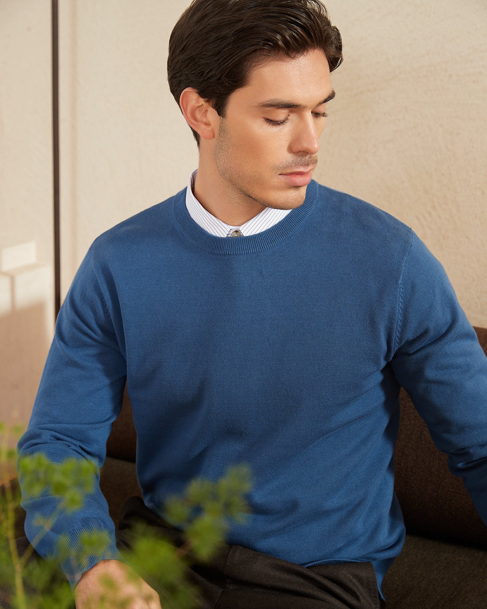Kallspin Cotton Crewneck Pullover - Premium Men's Clothing