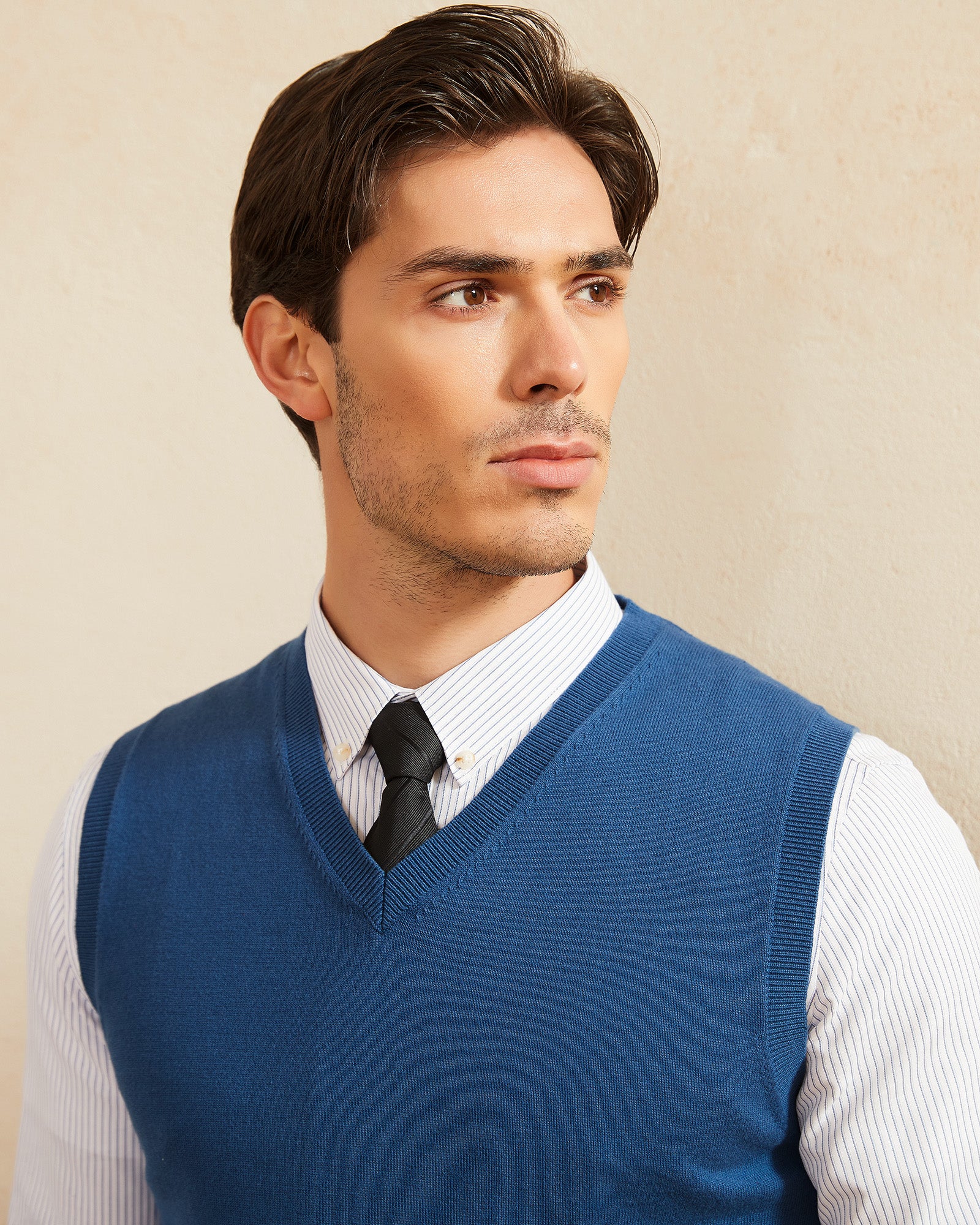 Kallspin Cotton V-neck Vest - Premium Men's Clothing