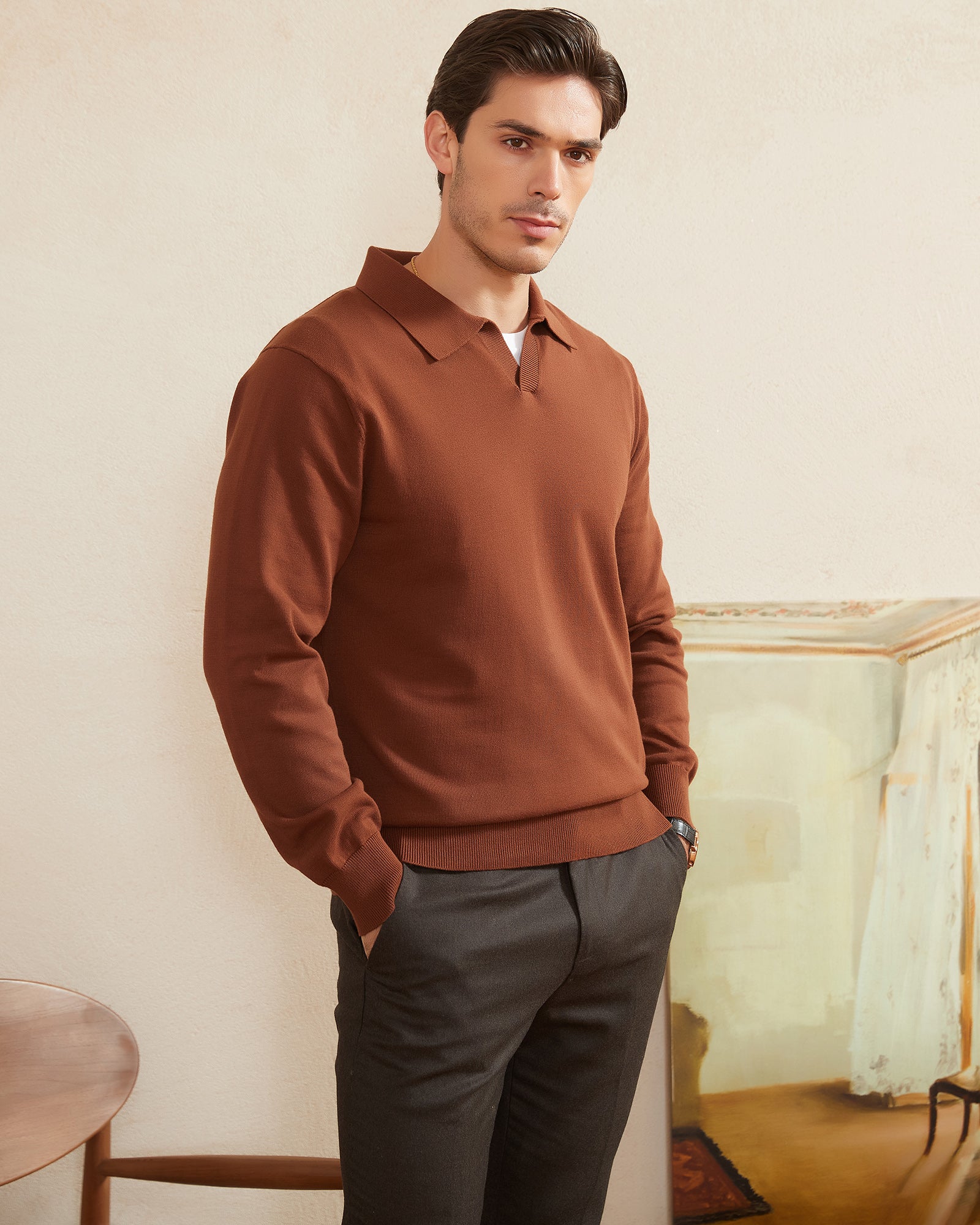 Kallspin Cotton Polo Pullover - Premium Men's Clothing