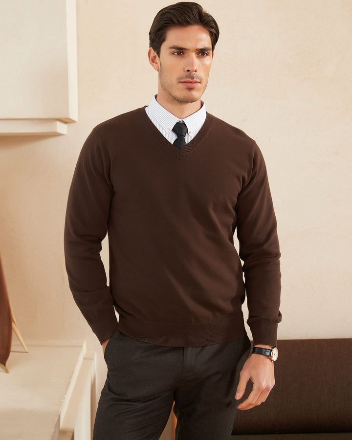 Cotton V-Neck Pullover