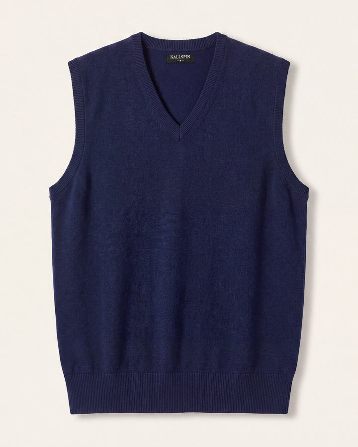 Wool Blend V-Neck Sweater Vest
