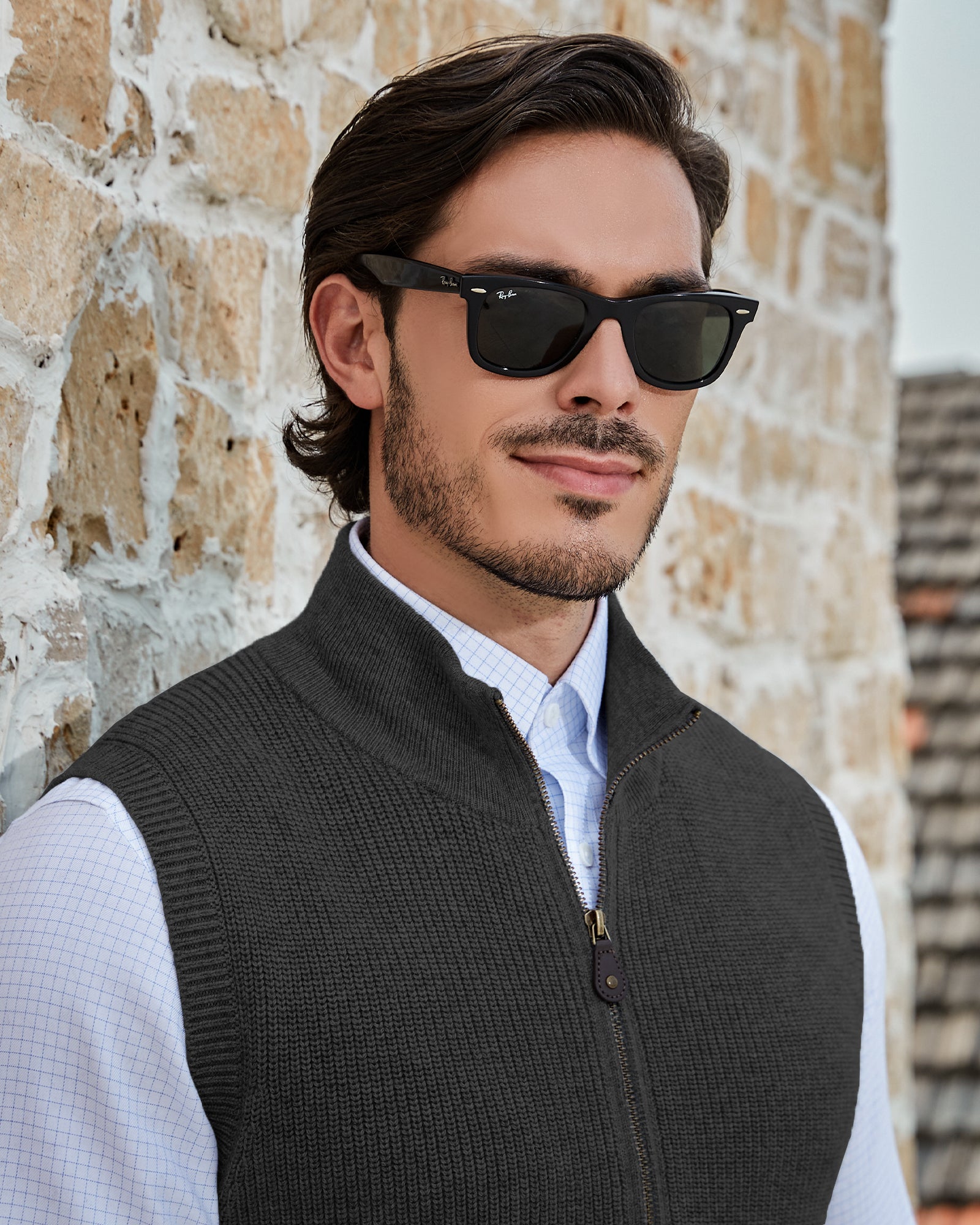Wool Blend Full-zip Vest – kallspinstore