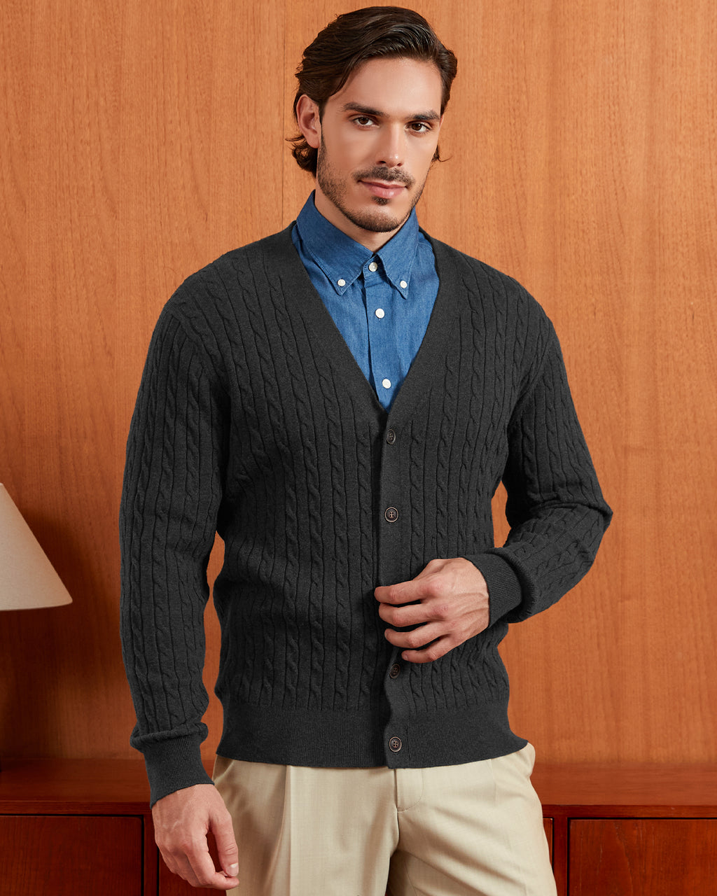 Kallspin Cotton Cable-Knit Cardigan - Premium Men's Clothing
