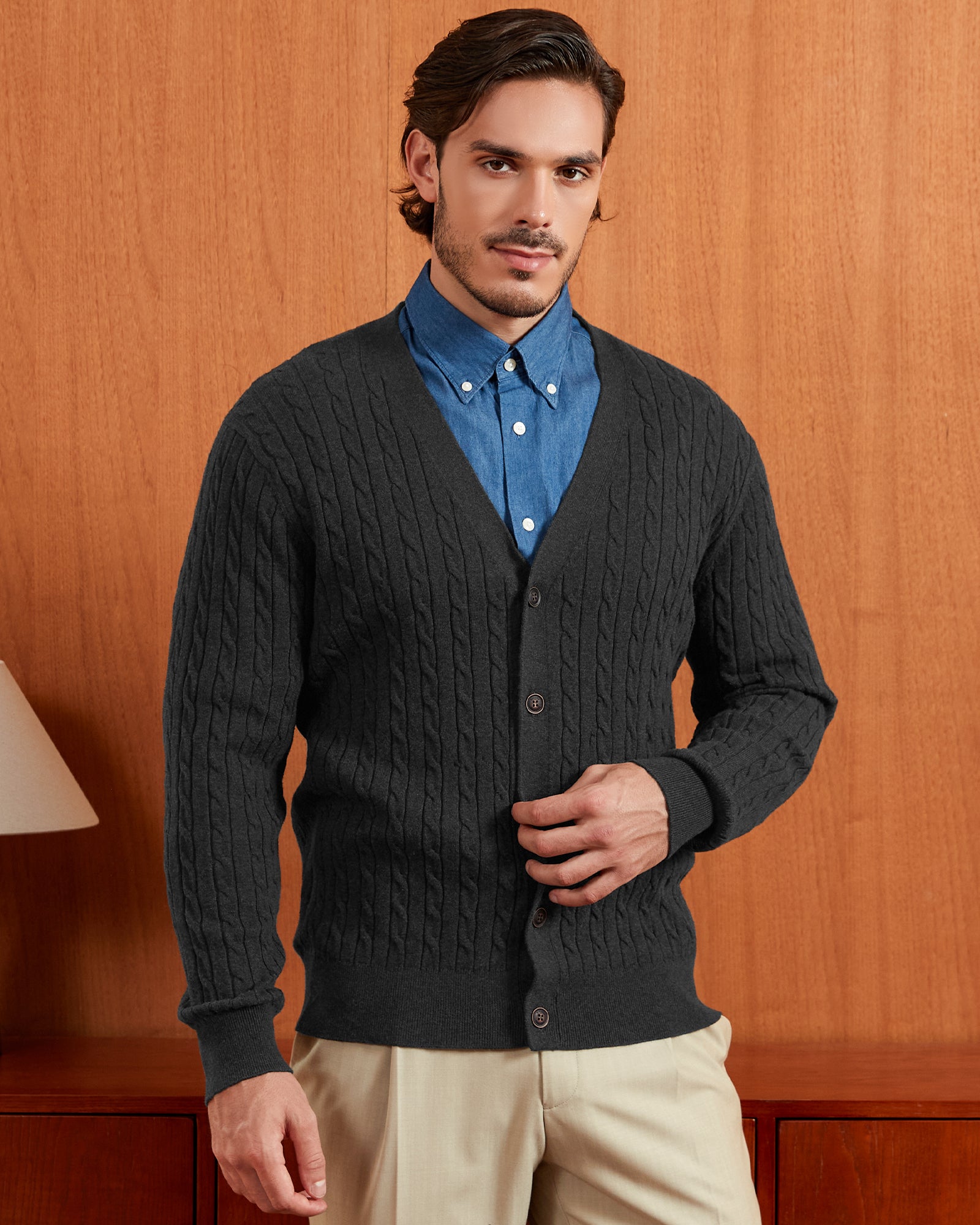Kallspin Cotton Cable-Knit Cardigan - Premium Men's Clothing