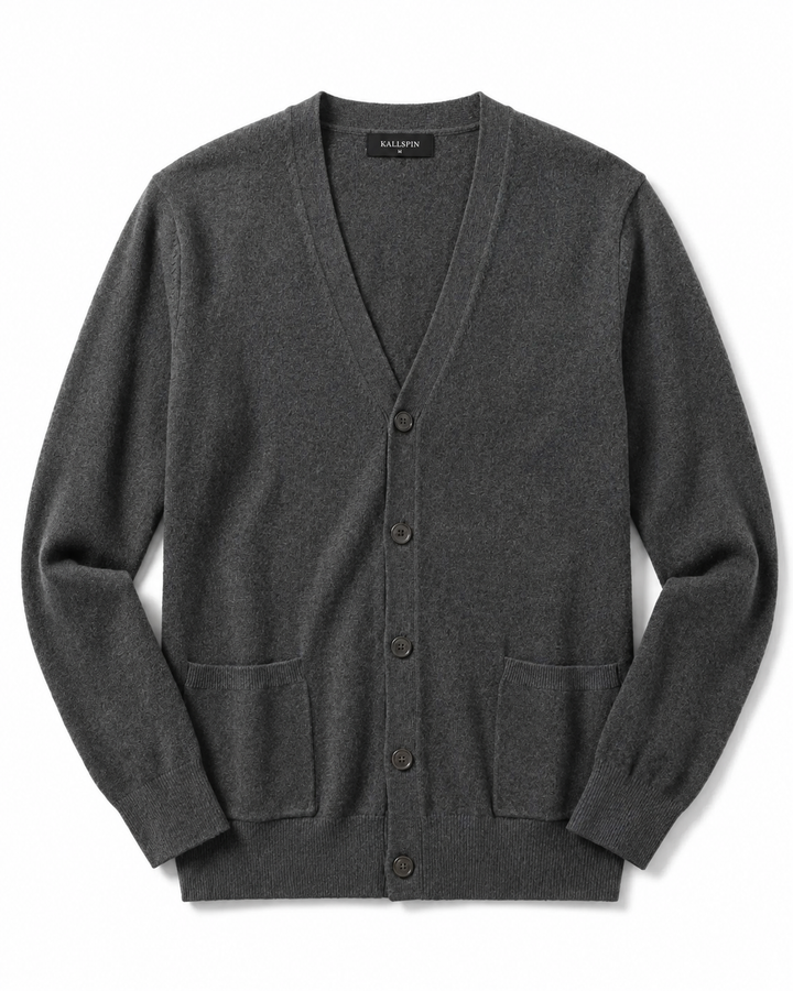 Wool Blend V-Neck Cardigan