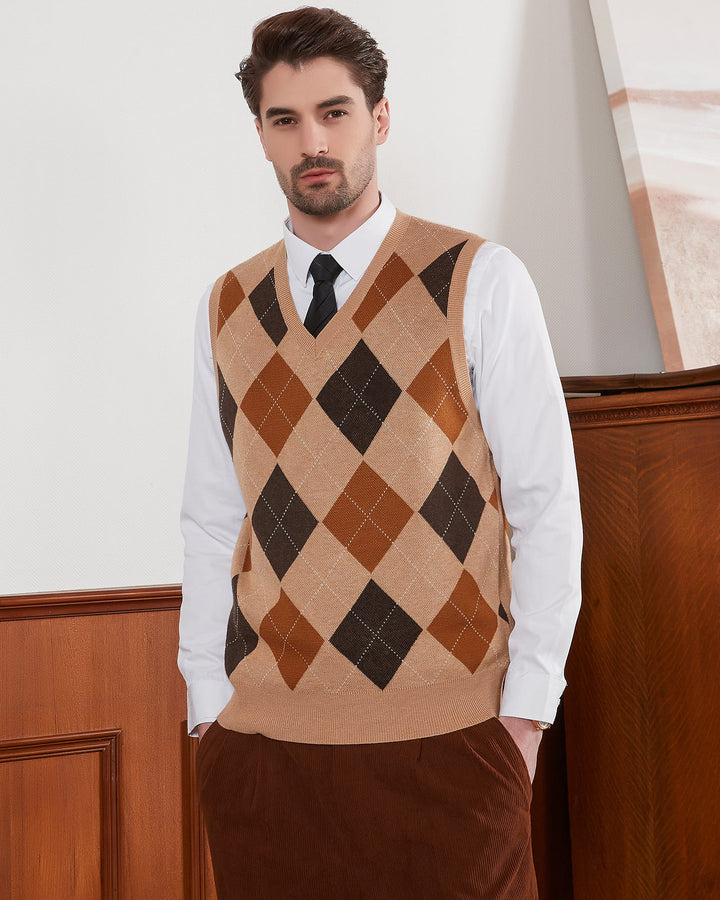 Argyle Wool Sweater Vest