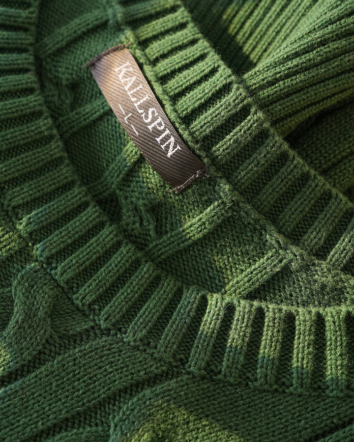 Cotton Crewneck Cable-Knit Pullover