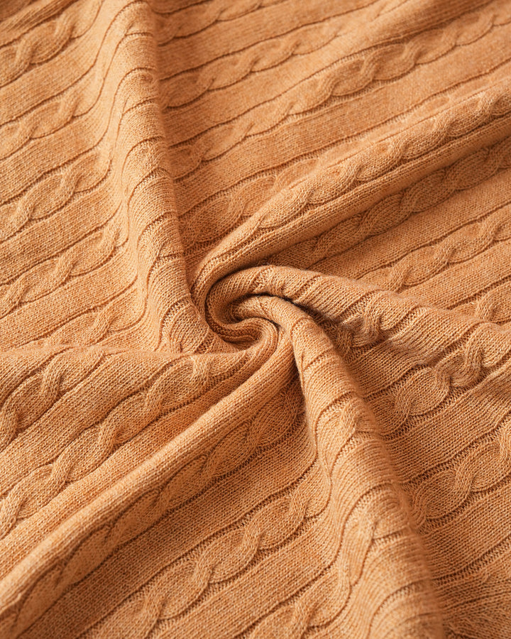 Wool Cable-Knit Crewneck Pullover