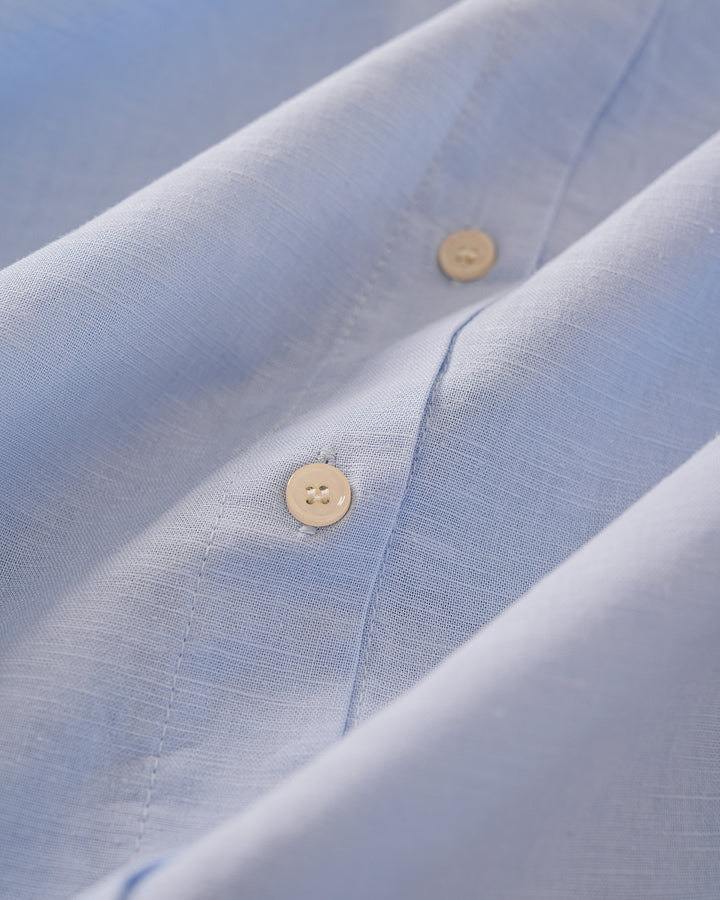 Linen Cotton Blend Long Sleeve Shirt