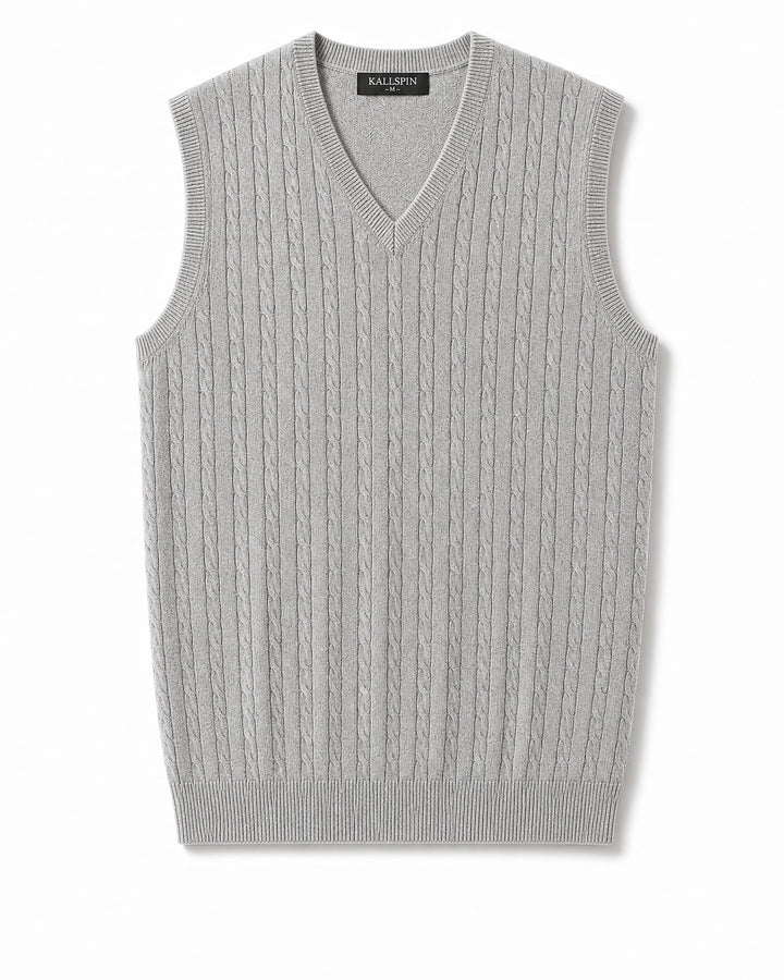 Cotton Cable-Knit Sweater Vest